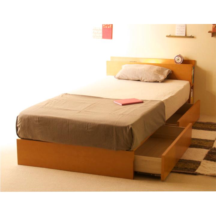 木製 収納付きベッド 「Symphony（シンフォニー）」 　収納ベッド 引き出し付き 宮付き コンセント付き ライト 照明 収納 大容量 石崎家具 | 石崎家具 | 06