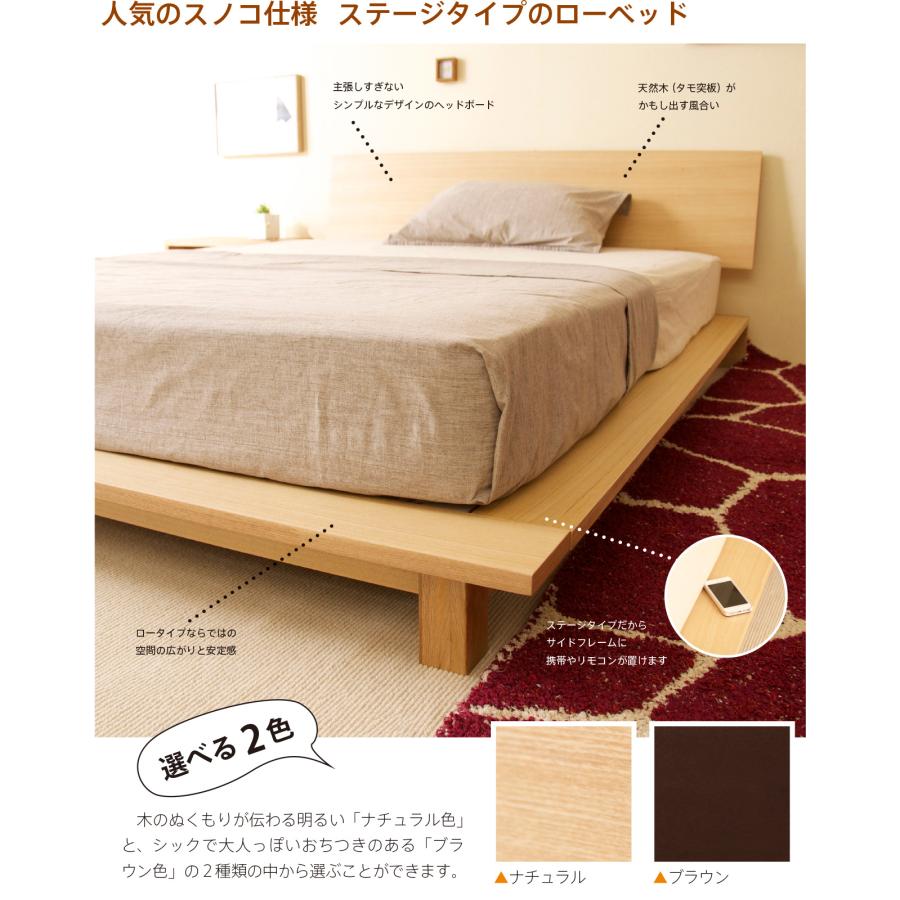 石崎家具 木製ローベッド「THETA（シータ）【マットレスセット 