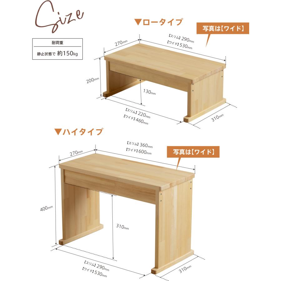 家具店　モンテッソーリ家具 踏み台／デスク&椅子 石崎家具 日本製「ウッドステップ」 ステップ 踏み台 子供 キッズ