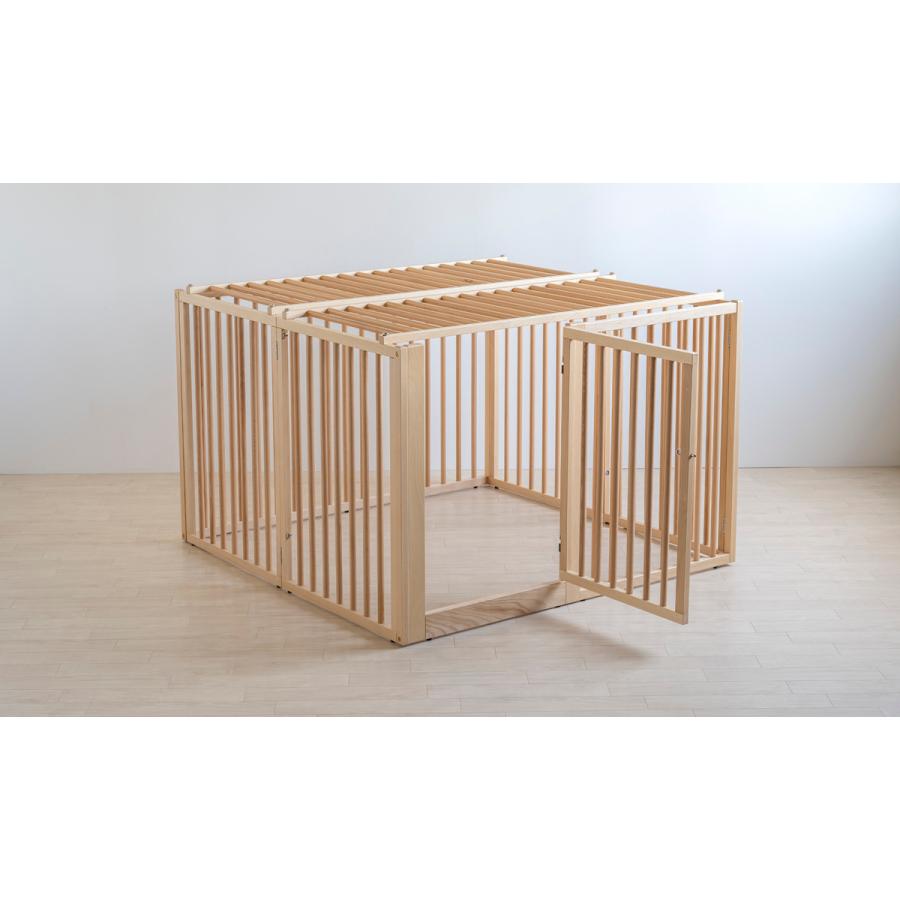 石崎家具 木製 ワンタッチ ペットサークル LL ハイタイプ 日本製