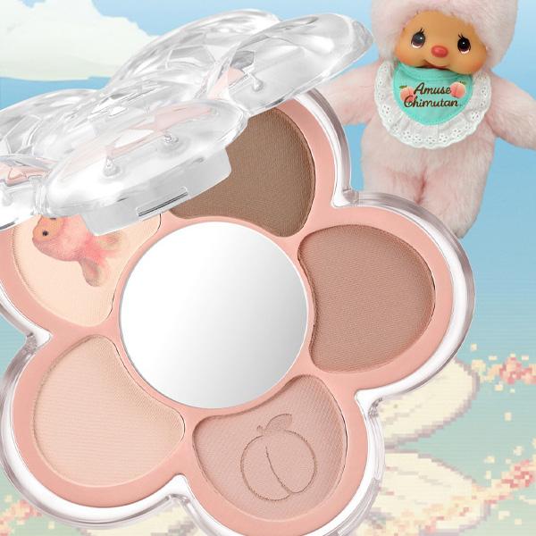 AMUSE × モンチッチの限定コスメ フローラアイパレット / 本品＋モン