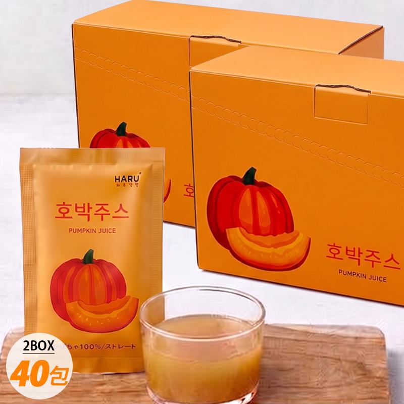 かぼちゃ 21個セット 韓国 かぼちゃジュース 100% 40包 / 2BOX(100ml×40個) 韓国産 カボジャ