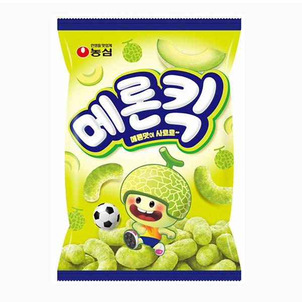 農心] メロンキック メロンのお菓子 4個セット / 60g×4袋 コーン