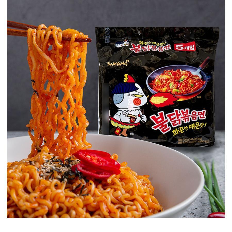三養食品 [三養] ブルダック炒め麺 激辛口 / 140g×5個入パック 日本語