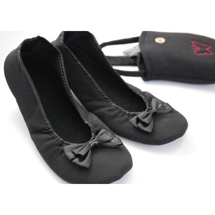 リボン付き　ニット携帯スリッパ 　　送料無料　当日発送　最短お届け　かわいい　おしゃれ　折りたたみ　定番　人気　お受験　入園式　卒園式　入学式　卒業式 | 