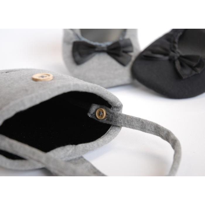 リボン付き　ニット携帯スリッパ 　　送料無料　当日発送　最短お届け　かわいい　おしゃれ　折りたたみ　定番　人気　お受験　入園式　卒園式　入学式　卒業式 |  | 01