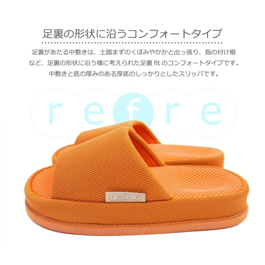 4足で10%OFF スリッパ おしゃれ 来客用 ルームシューズ 夏 優良配送 送料無料 レディース メンズ refre リフレスリッパ足の裏を心地よく刺激するMサイズ｜slippergallery｜09