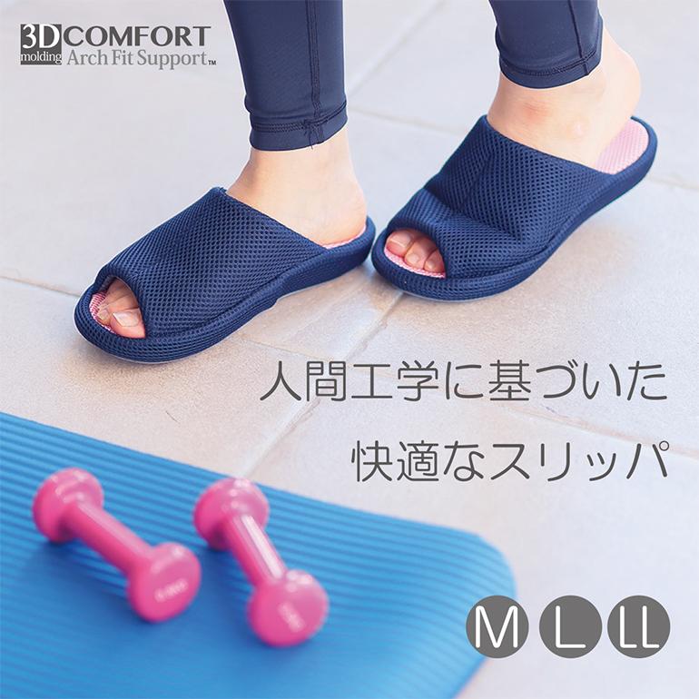 スリッパ おしゃれ 来客用 ルームシューズ オクムラ 秋 冬 室内用 レディース メンズ 大きいサイズ 3dコンフォート オールメッシュ素材m L Llサイズ Osab6900 6901 Slipper Gallery Yahoo 店 通販 Yahoo ショッピング