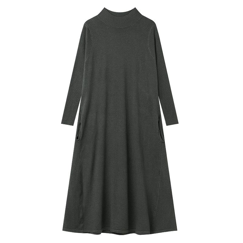 ワンピース ハイネック ニットワンピース ロングワンピース レディース