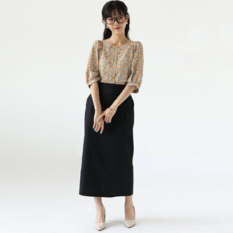 バックスリット タイトスカート ハイウエスト Iライン スカート