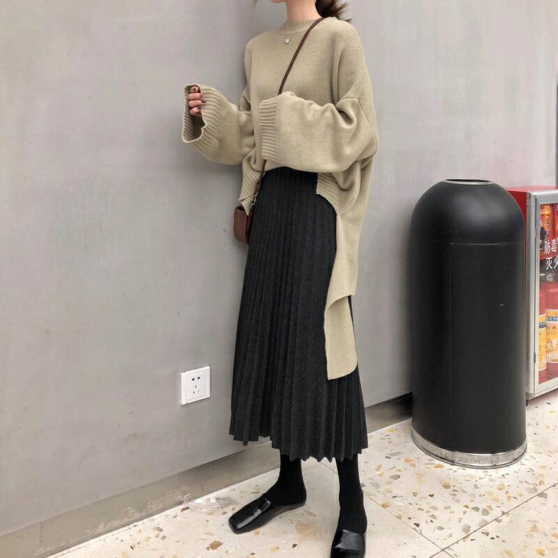 アウトレット セール プリーツスカート ロングスカート コーディネート冬 ボトムス韓国 Aラインスカート 秋 冬 ウエストゴム 楽ちん 韓国 韓国ファッション Sa5672 Cocomomo レディースファッション 通販 Yahoo ショッピング