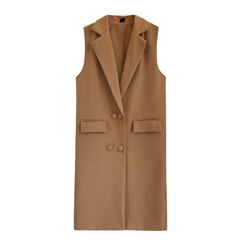 gilet（ジレ） レディース ベスト ロング ロング丈 重ね着