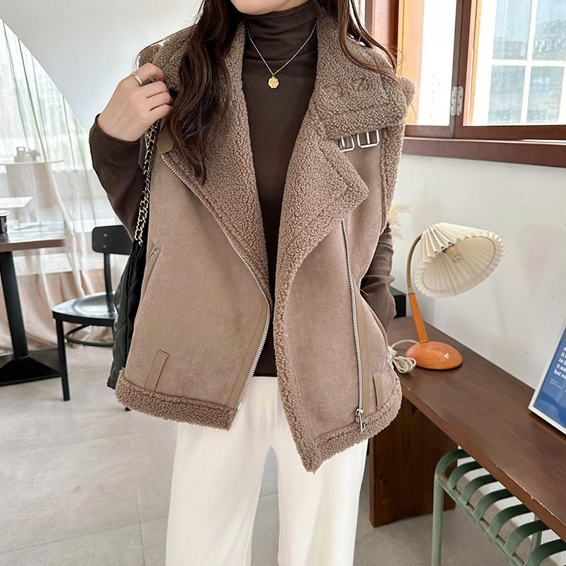 ベスト レディース ボア ボアベスト 裏起毛 ムートンベスト アウター