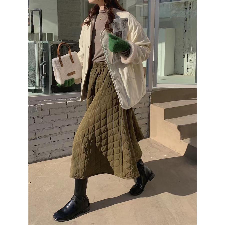 archivio グレー キルティングスカート 36 archivio グレー