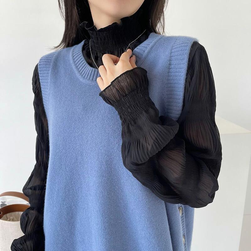 シャツ ブラウス フリル ハイネック シフォン シアー トップス シャツ ブラウス フリル ハイネック シフォン シアー トップス