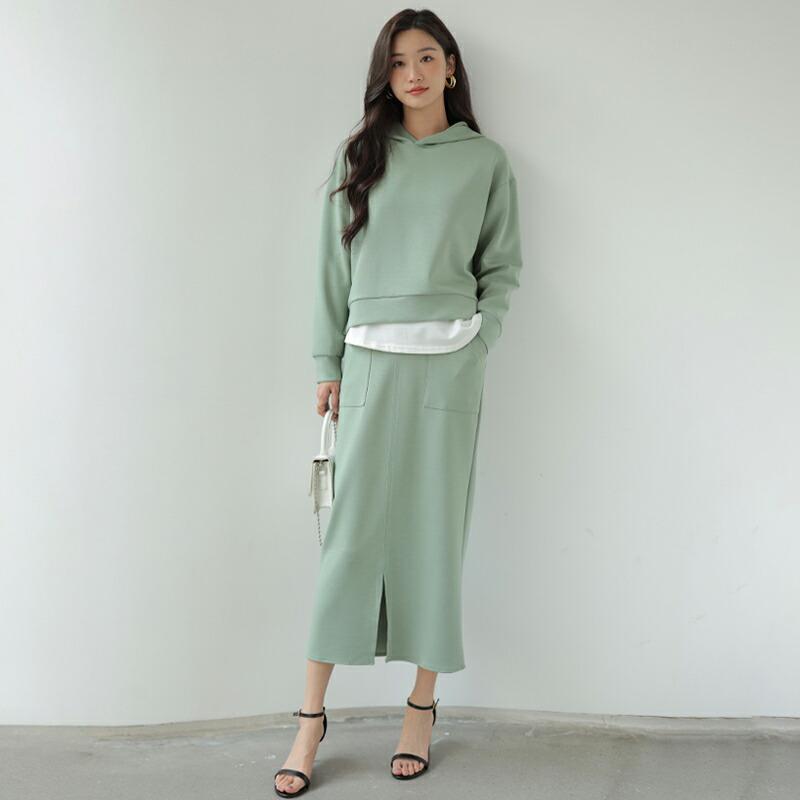 セットアップ レディース スカート 上下セット パーカー カジュアル 春