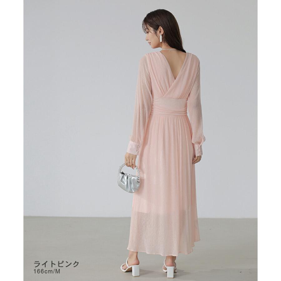 パーティードレス カシュクール Vネック ワンピース ドレス パーティー