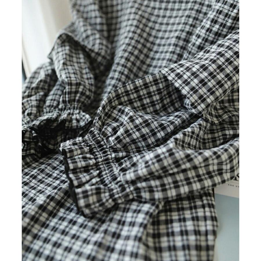 新品チェック花柄パフスリーブブラウスブルーピンクホワイト五分袖丸襟春夏清楚上品 楽天市場】ブラウス 花柄 レディース 五分袖 トップス クルー