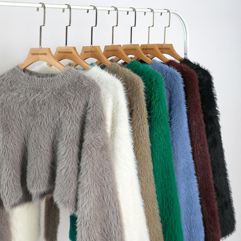 COCOMOMO ニット シャギーニット レディース ショート丈 COCOMOMO ニット シャギーニット レディース ショート丈