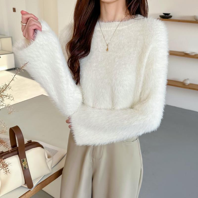 COCOMOMO ニット シャギーニット レディース ショート丈 COCOMOMO ニット シャギーニット レディース ショート丈