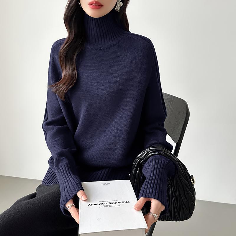 美品♡近年♡リブ ニット 切り替え ハイネック ニット パフスリーブ 小花柄 S Girly Doll（ガーリードール） ニット セーター サイドリブ 切り替え