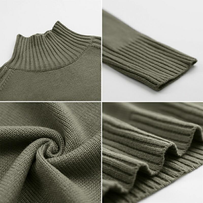 COCOMOMO セーター レディース ハイネック ニット 長袖 リブニット