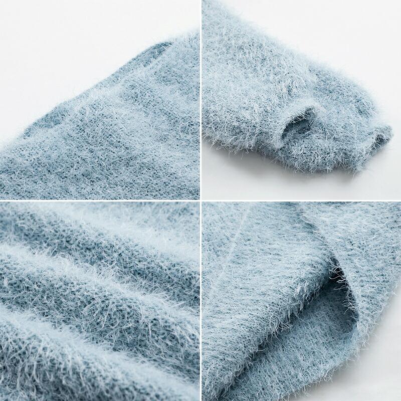 COCOMOMO シャギーニット ふわふわ ニット フェザーヤーン COCOMOMO シャギーニット ふわふわ ニット フェザーヤーン