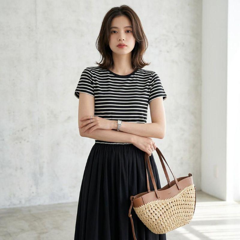 21SS ギャルソン メッシュ ドッキング ノースリーブ ロングワンピース COCOMOMO ワンピース ドッキング ロングワンピース 半袖 ノースリーブ