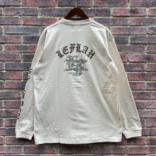 【SALE10％OFF￥6,270→￥5,643】【LEFLAH】Old-E collage logo long tee (SAND）｜slow-clothing｜07