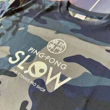 【SALE￥3,300→￥2,200】PING-PONG SLOW ショップロゴカモフラドライTシャツ＆シューズケース｜slow-clothing｜03