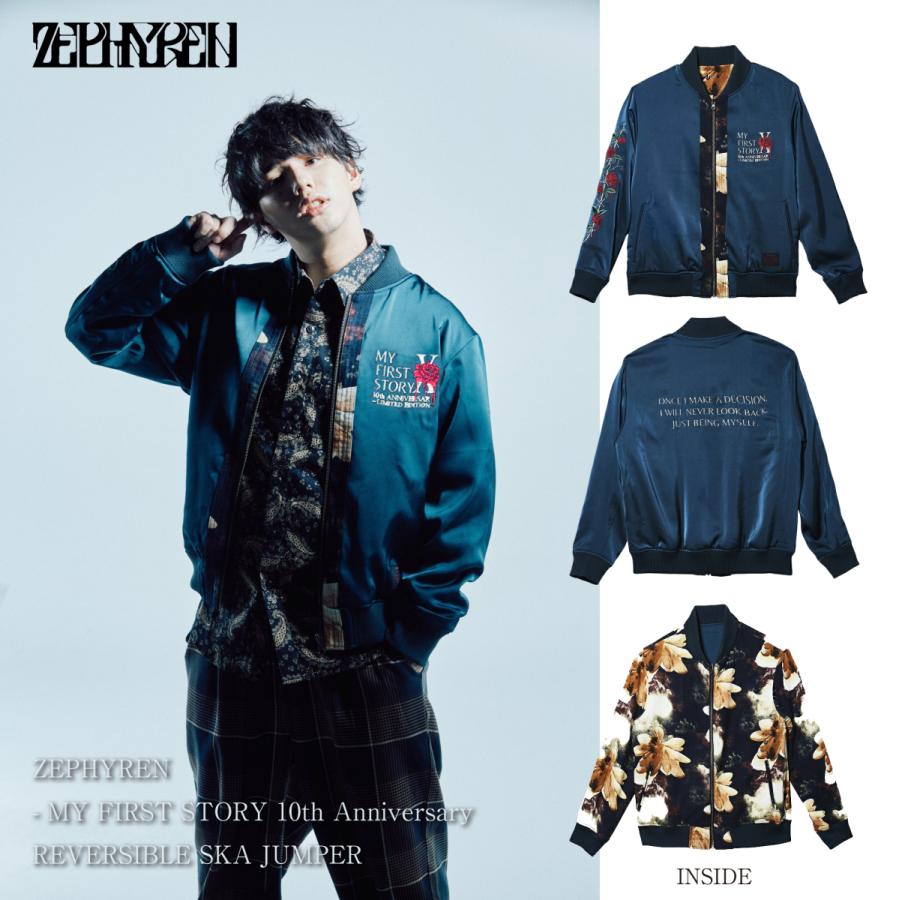 【半額SALE ￥29,700→￥14,850】Zephyren(ゼファレン) REVERSIBLE SKA JUMPER - MY FIRST STORY 10th Anniversary - NAVY×WHITE｜slow-clothing