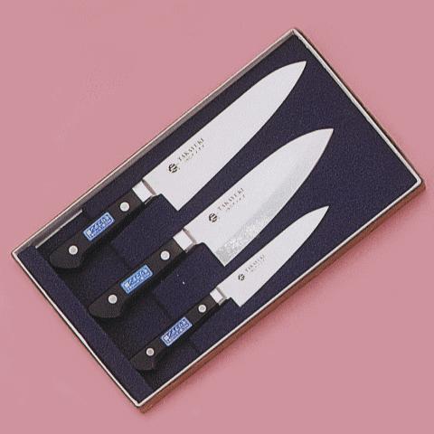 堺孝行包丁ギフトセット A-1イノックス3点セット（牛刀＋ペティナイフ