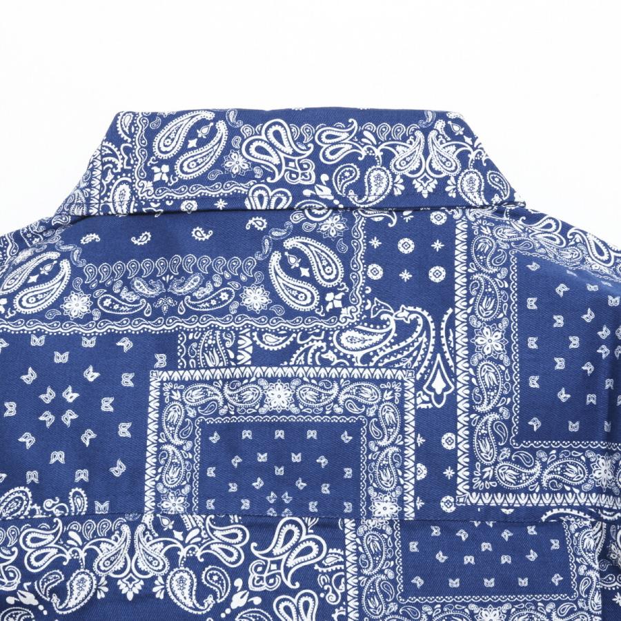 ペイズリー 柄 ビッグポケット バンダナ柄 ゆる メンズカバーオール