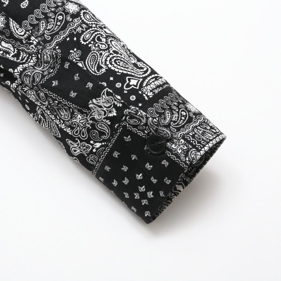 ペイズリー 柄 ビッグポケット バンダナ柄 ゆる メンズカバーオール