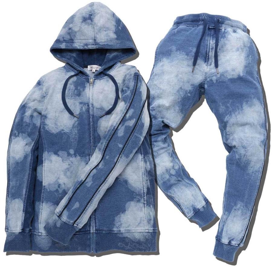 ジャージ 上下 セットアップメンズ スウェット上下セット タイダイ染め