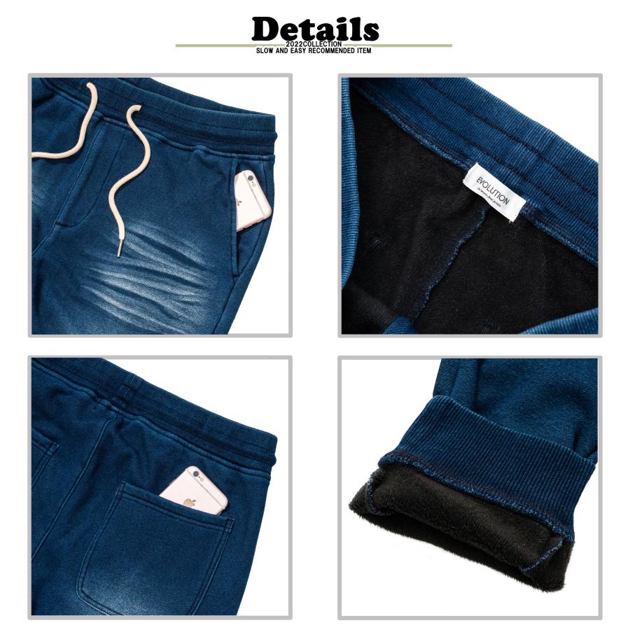 日本製 ホーンガーメント ビンテージ加工カットデニムスウェット