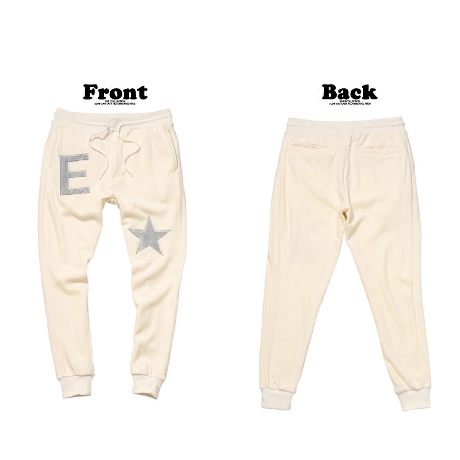 ジョガーパンツ 星 モチーフ 刺繍 ベロア スター パンツ