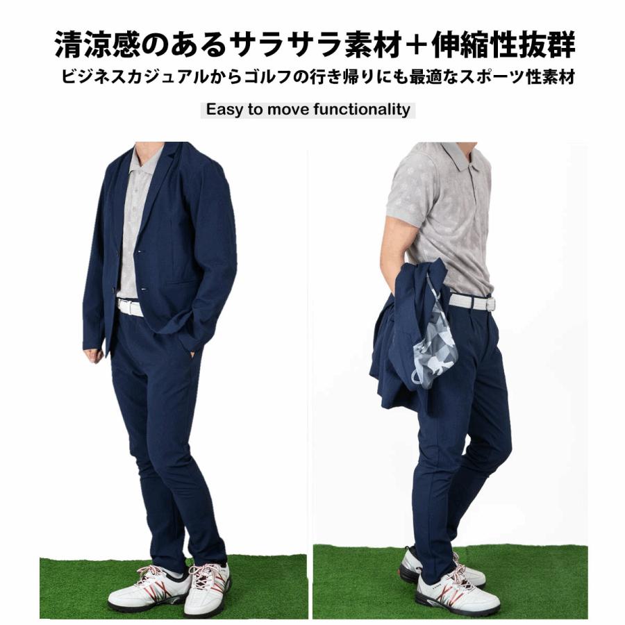 シアサッカー ゴルフ ジャケット テーラードジャケット 伸縮 シアサッカー ゴルフ ジャケット テーラードジャケット 伸縮
