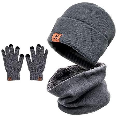 メンズファッション 配送日指定可 Zenoplige ニット帽 ネックウォーマー 手袋 セット キャップ 暖かい マフラー 裏起毛 防寒 グレー 3点 セット Free Size Fnmuxb0rfs Minirunukevents Com