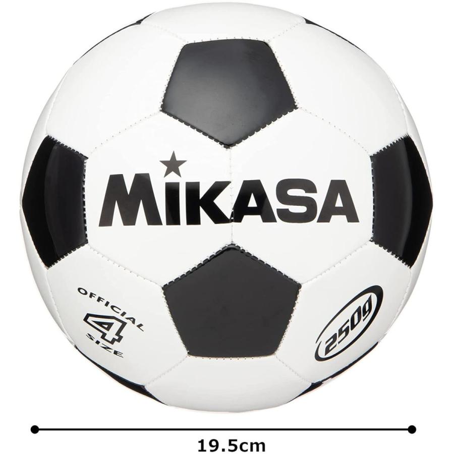 ミカサ(MIKASA) サッカーボール 4号 (小学生用) 約250g ホワイト/ブラック 縫いボール SVC403-WBK 推奨内圧0.3｜slow-lifes｜02