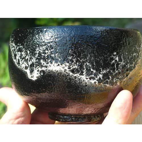 青釉 ローソク立 平安楽入 吉村楽入 氏作 31cm 共箱入