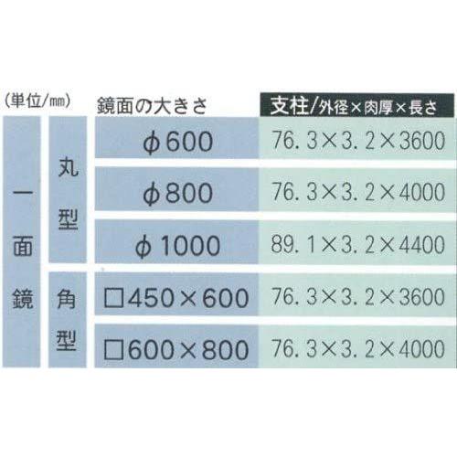 ナック・ケイ・エス　アクリル丸型カーブミラー　1MACO600S　φ600　設置基準合格品