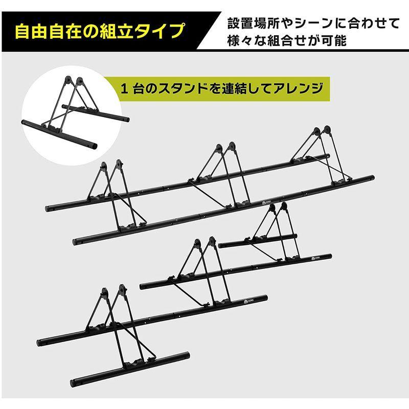 GORIX(ゴリックス) 3台用 自転車 スタンド 倒れない サイクルスタンド 自転車スタンド 屋外 電動自転車 GX-319S-3 ブラッ｜slow-lifes｜05