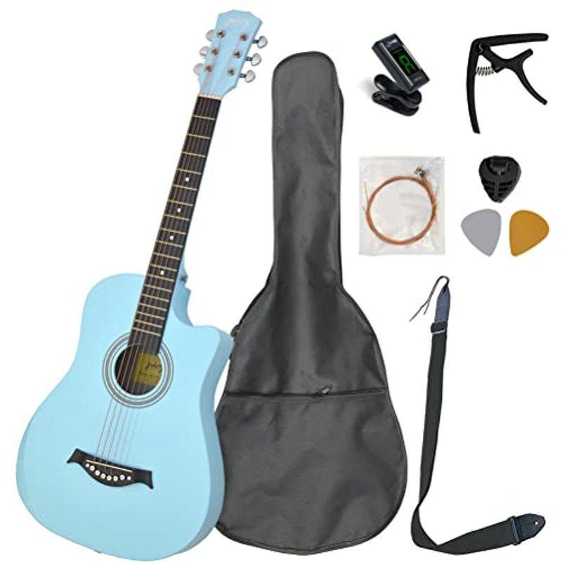 【新品訳あり】 juicy guitars ジューシーギターズ アコースティックギター 初心者セット 合成樹脂製 JCG-01S/UBL (チューナー/カポ 【1559128333】(9445円)