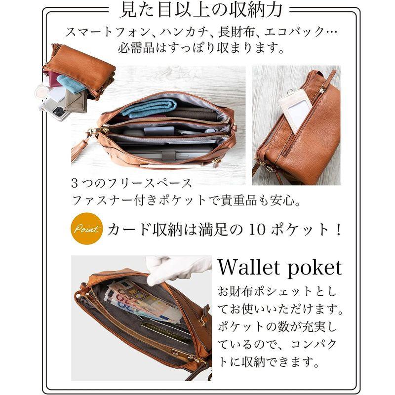 イマイバッグ QUAY ショルダーバッグ 牛革 バッグ 斜めがけ ポシェット かばん 本革 合皮 軽量 お財布 ショルダー ウォレットバッグ｜slow-lifes｜03