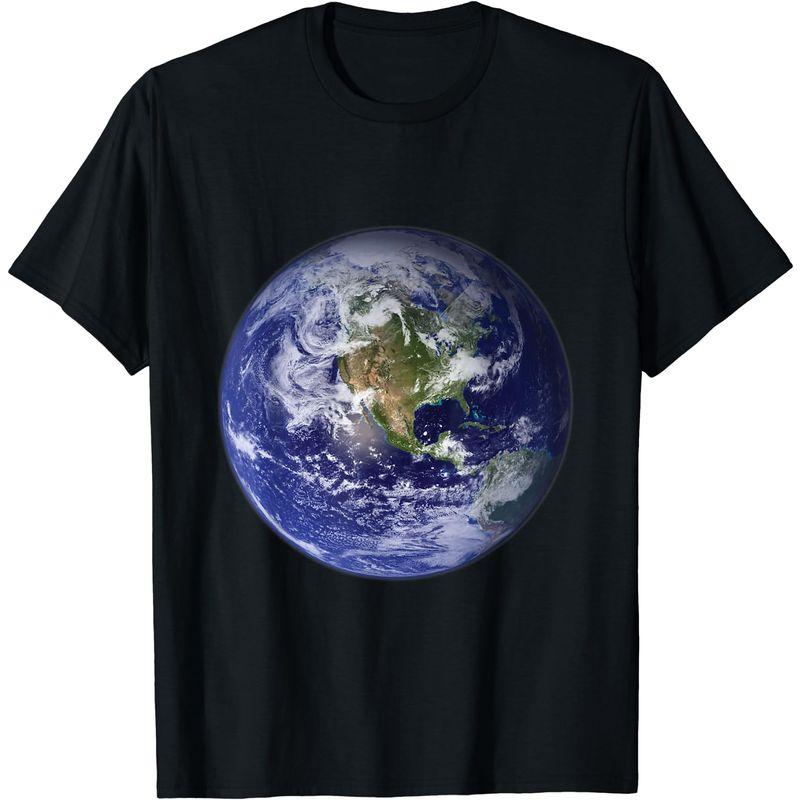 アースプラネット 地球 北米 平球 宇宙雲 Tシャツ｜slow-lifes｜03