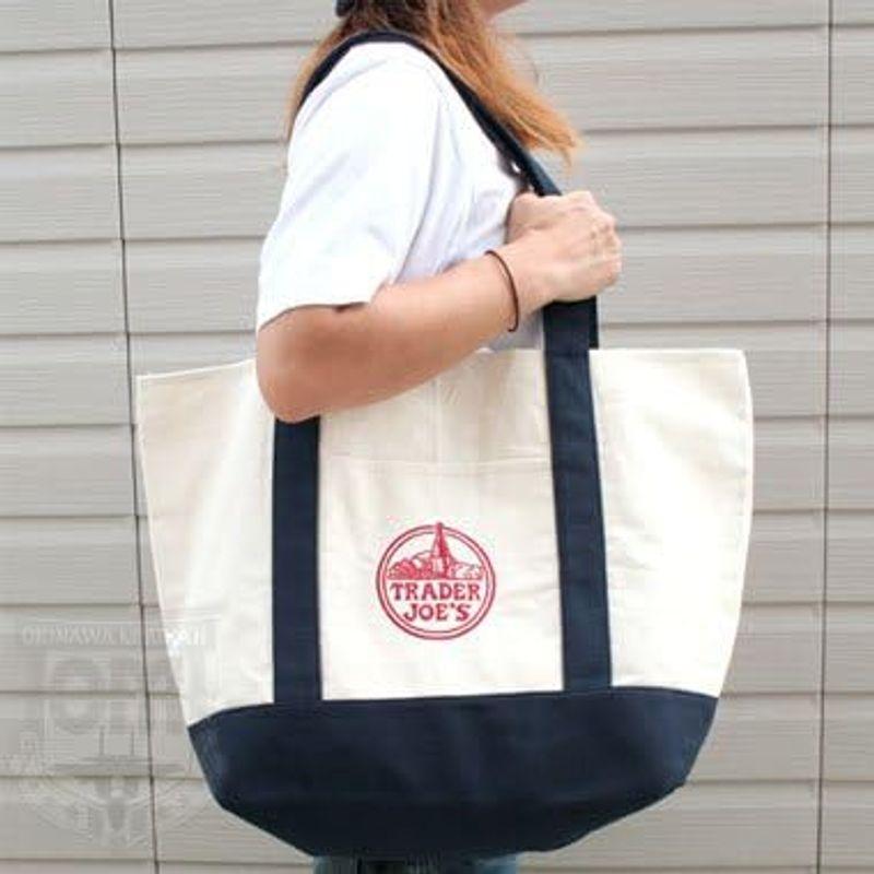 トレーダージョーズ TRADER JOES REUSABLE COTTON TOTE BAG BR-719｜slow-lifes｜03