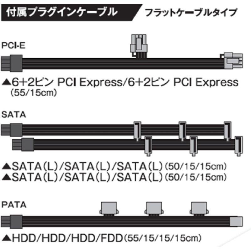 玄人志向 電源 KRPW-BKシリーズ 80PLUS Bronze 550W ATX電源 KRPW-BK550W/85+｜slow-lifes｜07