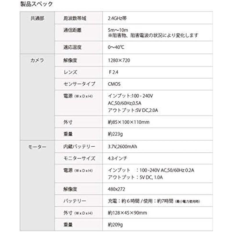 トリビュート デュアルタイプベビーカメラ スマホと専用モニターの両方が使える2in1のベビーモニター 1個 (x 1) スマホ対応 39万画｜slow-lifes｜02