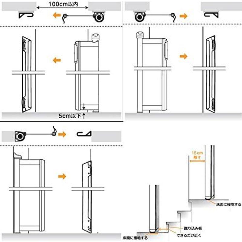 ラスカル キディガード 階段上設置可能 ロール式 ゲート バリアフリー フリーサイズ アシュア ホワイト｜slow-lifes｜15